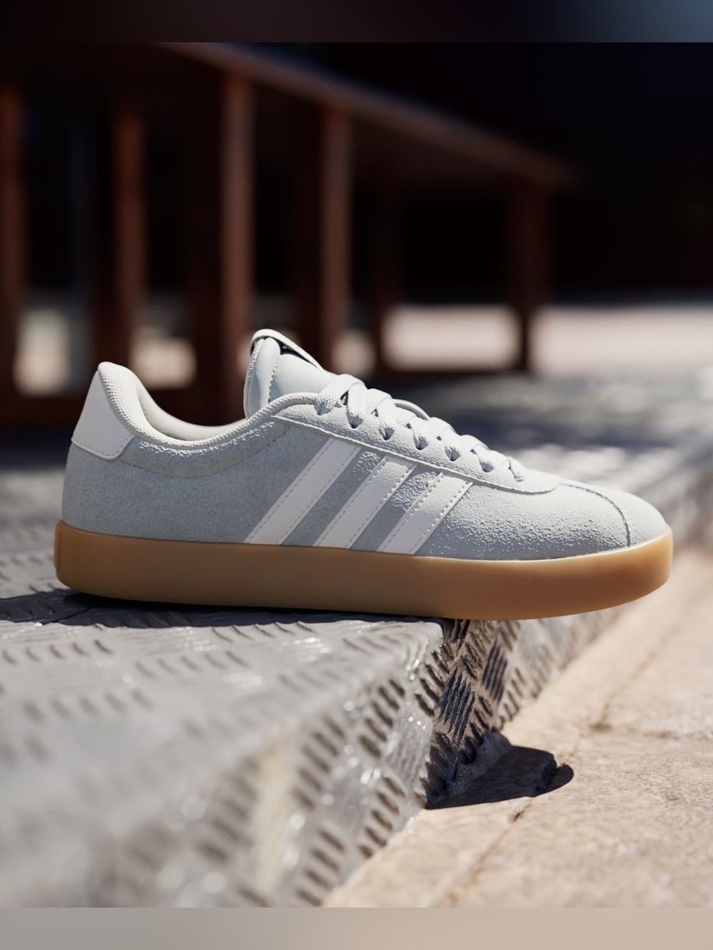 Adidas VL Court 3.0 Shoes in Wonder Silver Off White Size 7